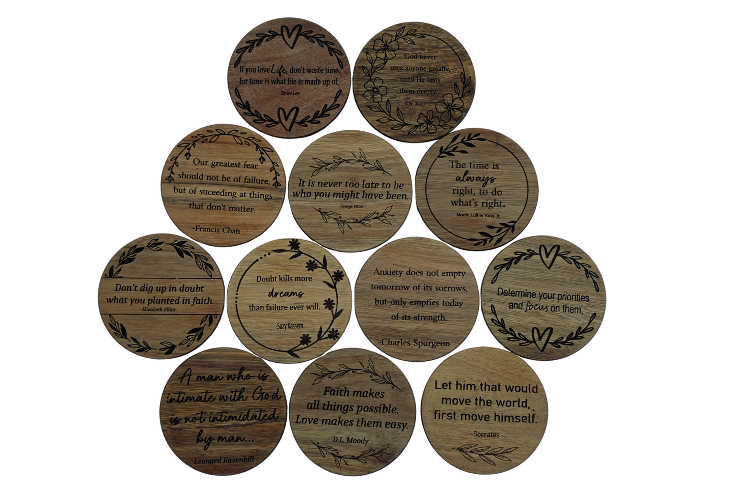 Basket of Coasters - 12 pieces