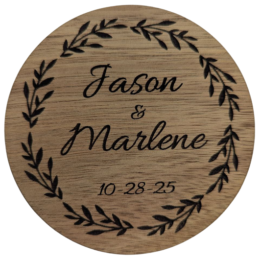 4 inch Acacia Wood Coaster